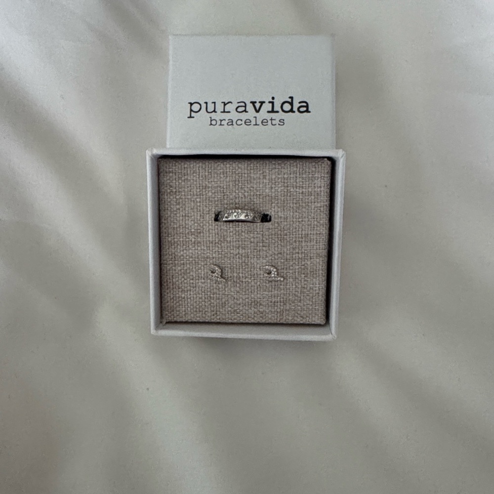 Pura Vida Rose Gold Earring and Ring Set